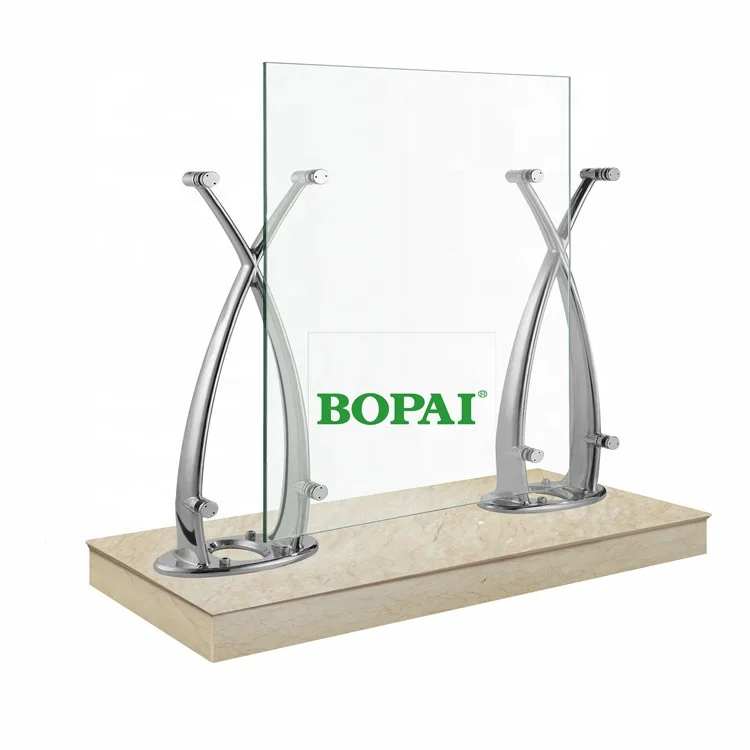 Modern stainless steel glass stair railing handrail for glass balusters