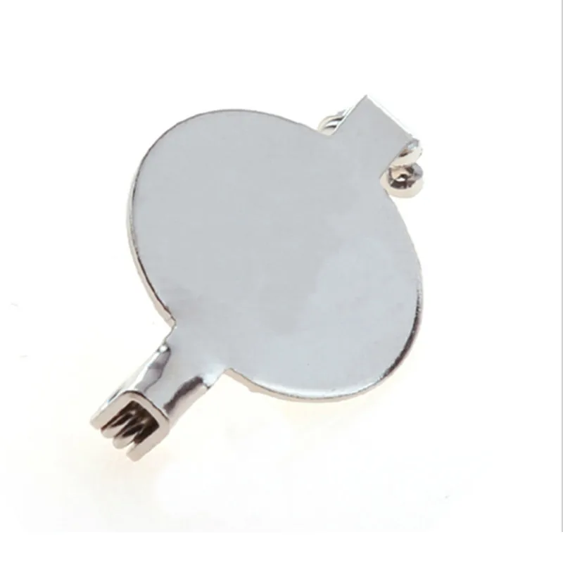 Round Plate Silver Brass Brooch Safety Pin For Badge In Bulk Price