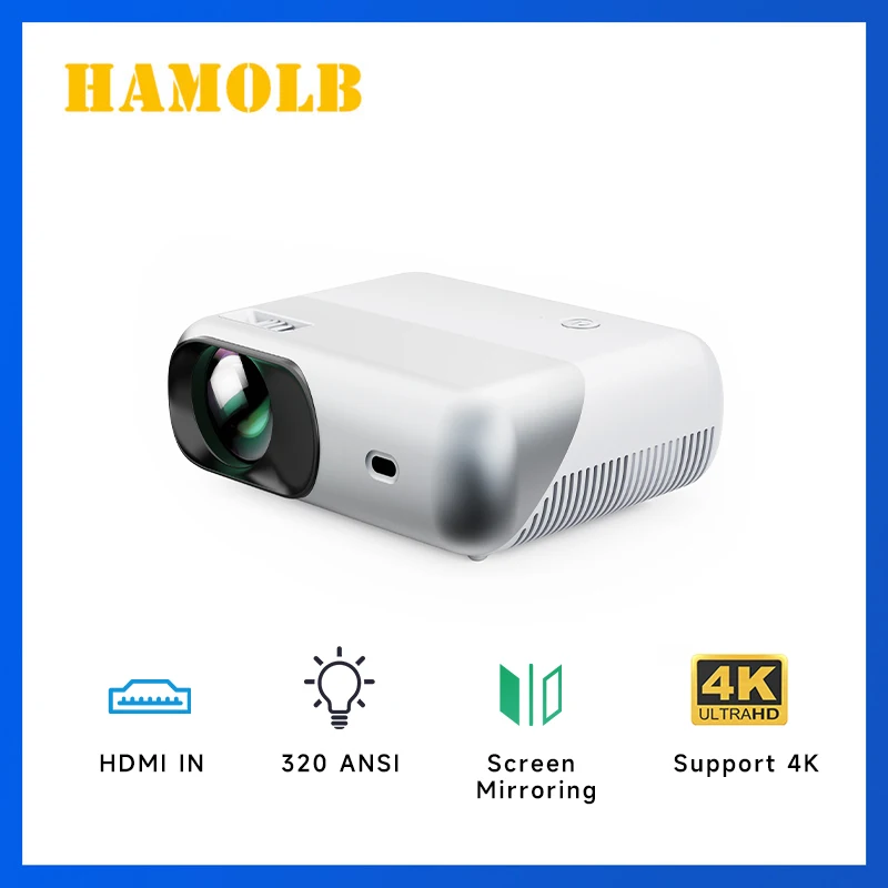 Hamolb Y1--D1000 ультра портативный проектор 1080p Поддержка Pico Projector встроенный динамик
