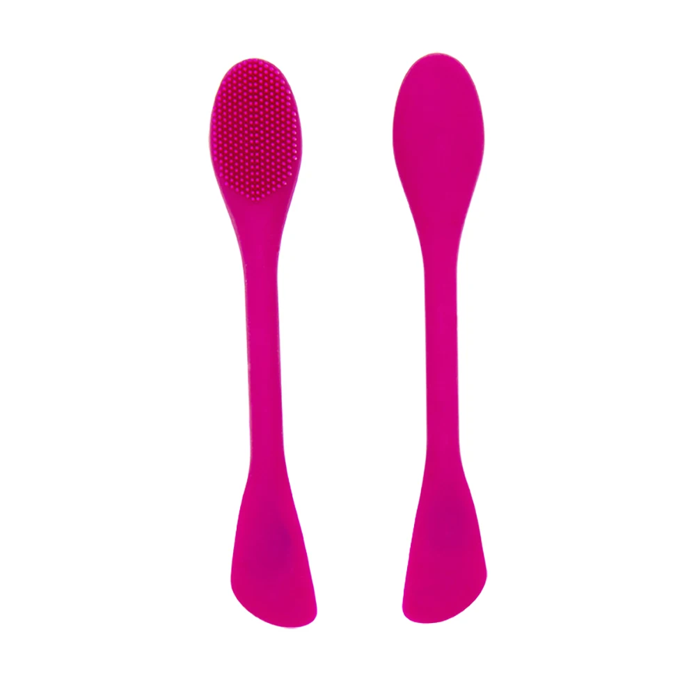 Щетка с двойной головкой для чистки лица, аппликатор для грязевой маски, мягкая силиконовая Косметическая щетка, инструменты для крема, лосьона