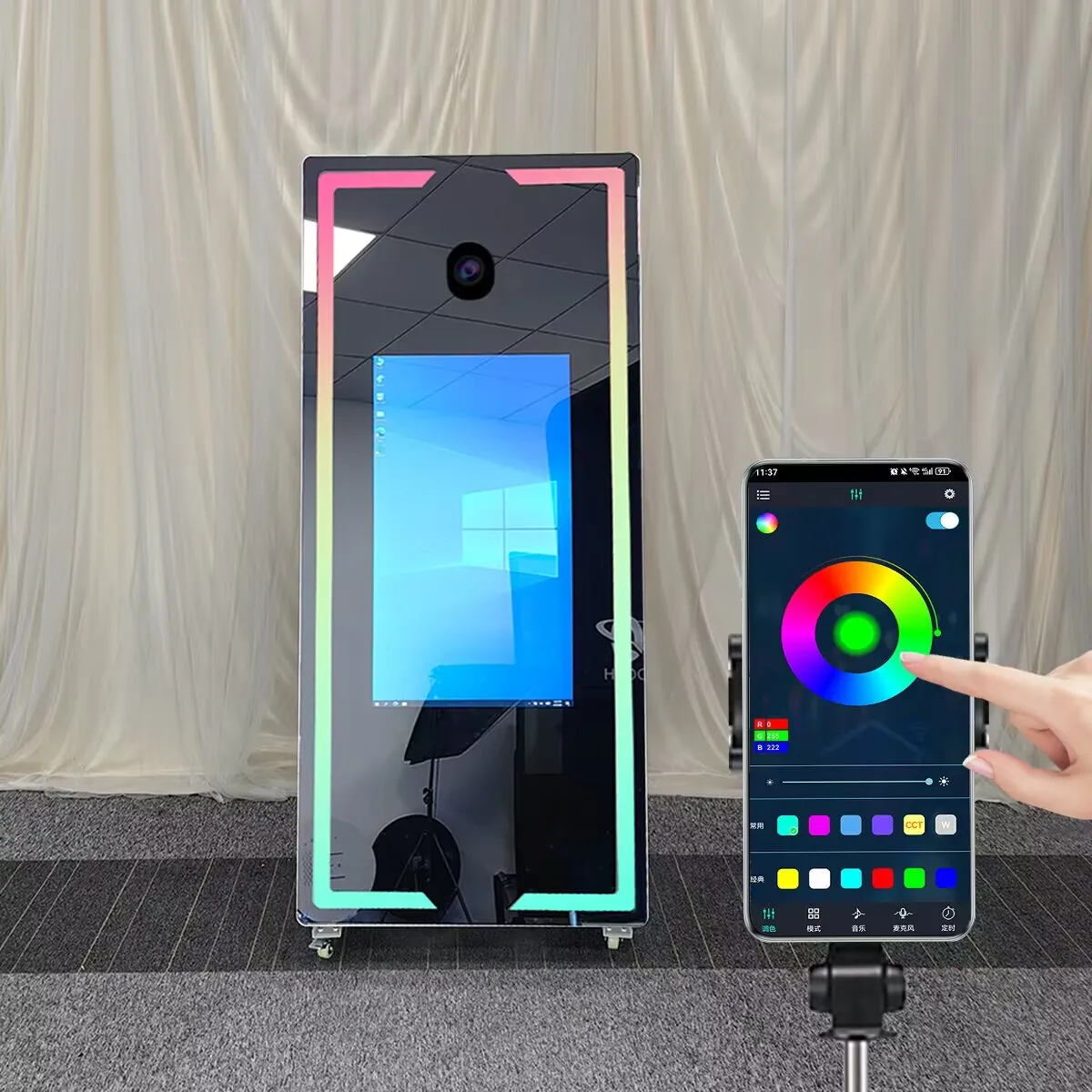 hot sale portable eu mirror photobooth wholesale new antique in robot