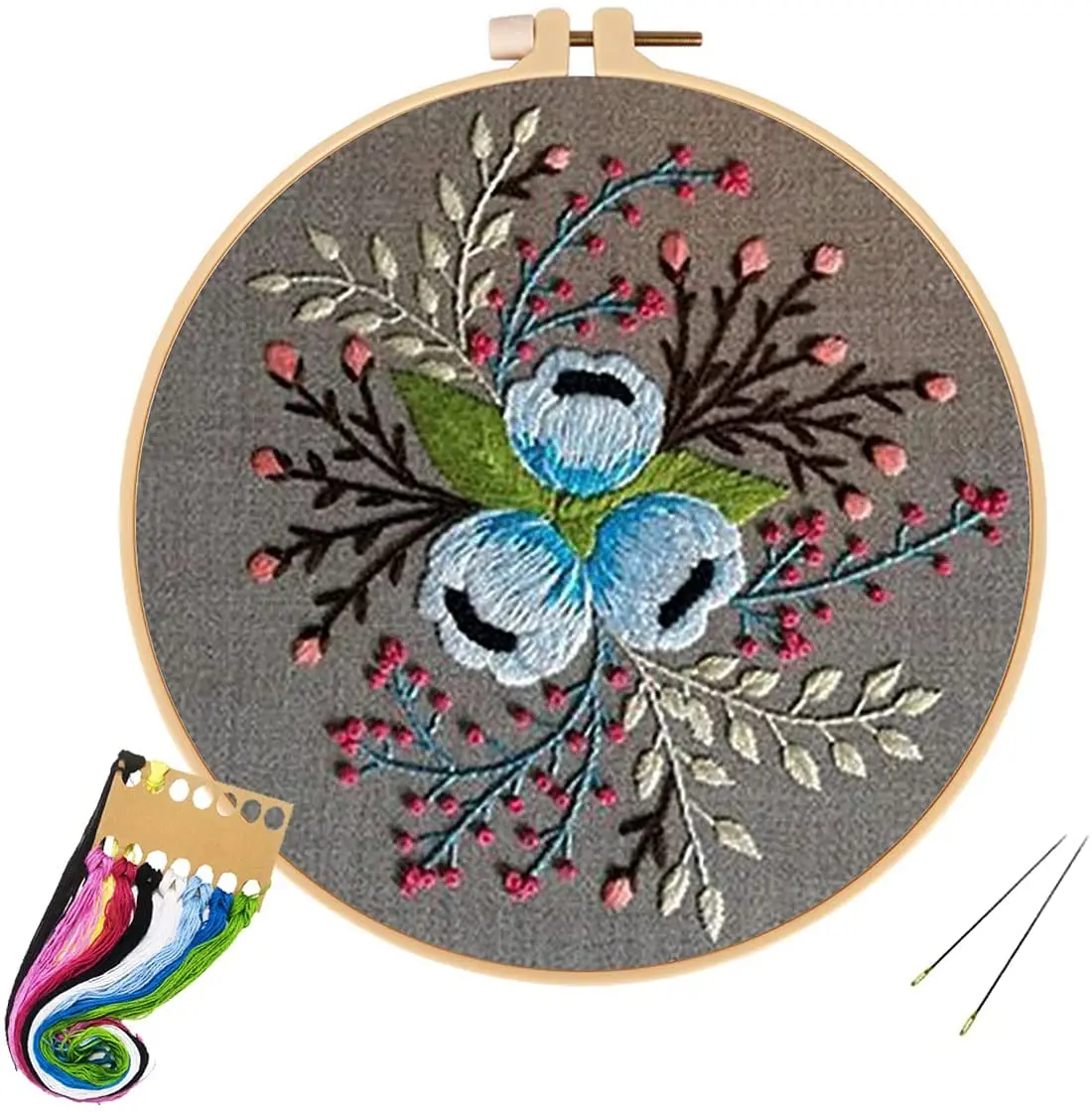 Стартовый Набор для вышивки, полный ассортимент цветов, наборы для вышивки крестиком для начинающих, забавные наборы ручной вышивки для домашнего декора, подарок