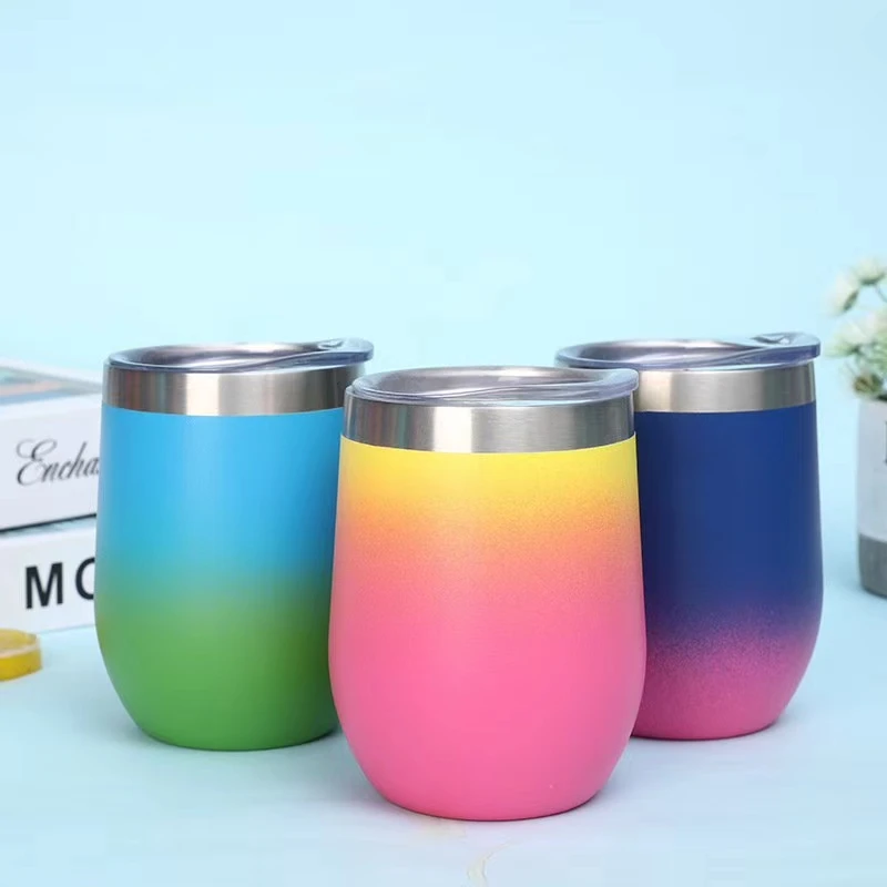 Homefish OEM Vasos Enamel Mug Espresso Coffee Cup 12oz Stainless Steel Miniature Cup Anime Double Wall Glass Copper Mug