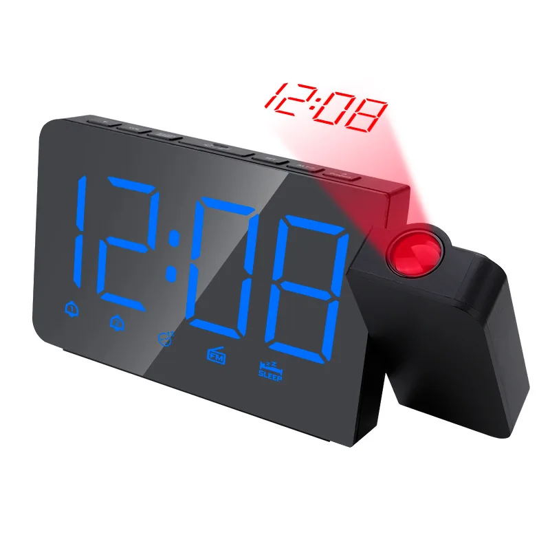 Battery Backup Loud Dual Alarm Clock USB Charger Projection Digital LED Alarm Clock