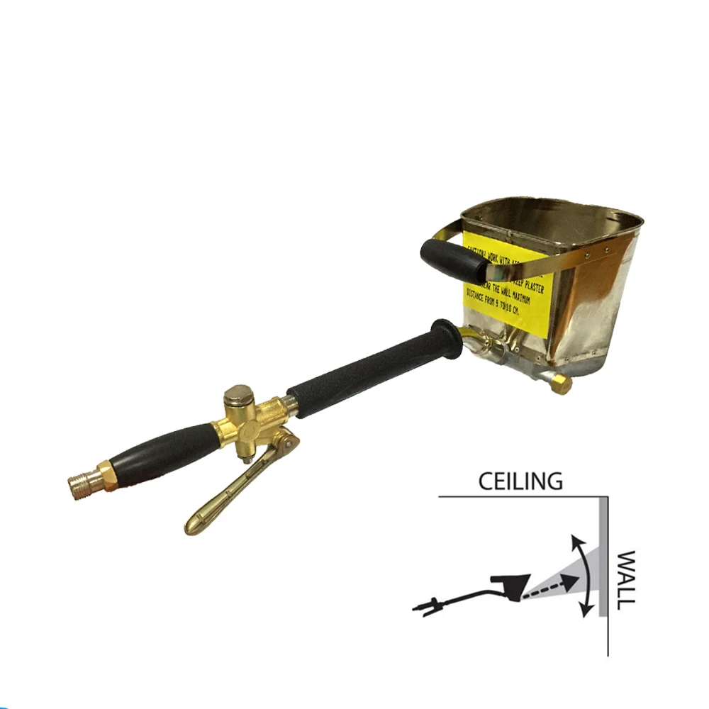
Durable construction building sand with cement mortar plaster spraying gun for wall 