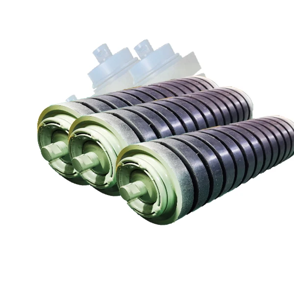 Wholesale Conveyor Roller Suppliers  Rubber Lagging Impact Roller used in heavy duty industry