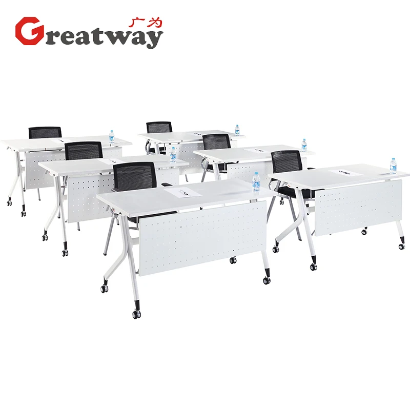 Newest office furniture stackable flip top folding desk training table