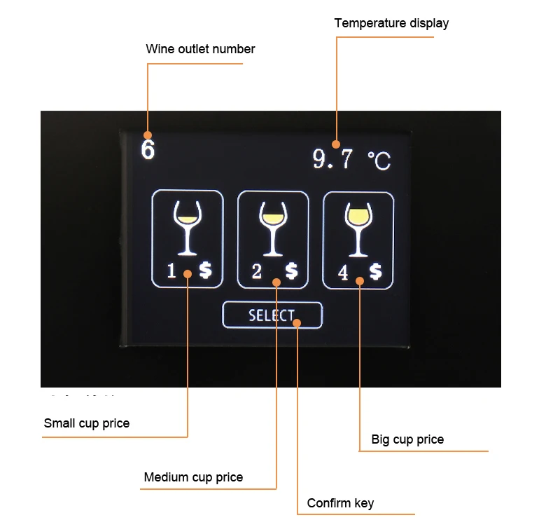 Home Vending machines Automatic 8 Bottles Red Wine Dispenser Machine Bar Wine Cooler Fridge