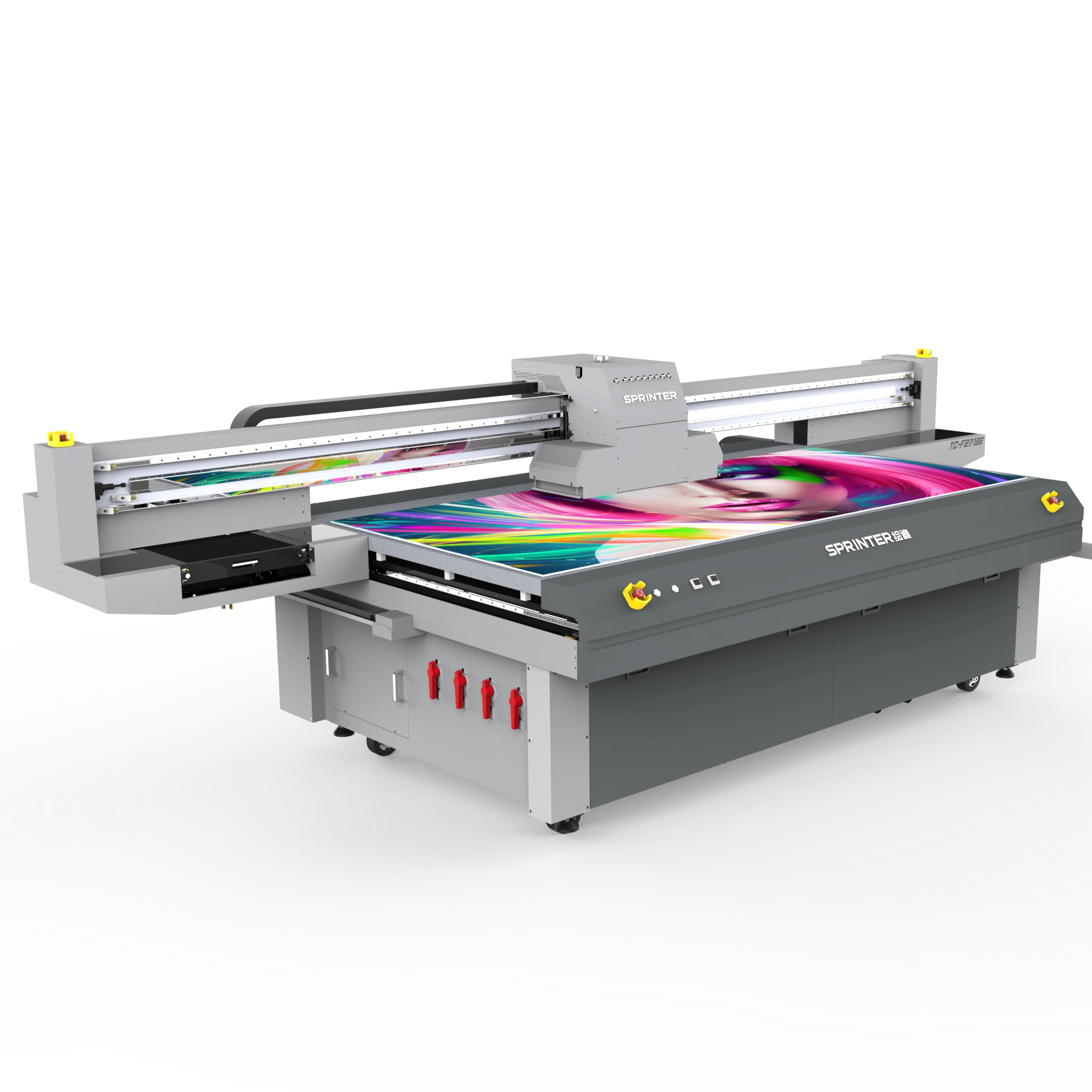 TrueColor TC-F2713E 2 7*1 3 метров УФ планшетный принтер с линейным двигателем и металлокодировщиком