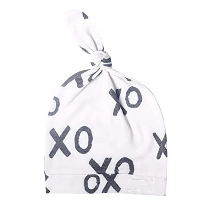 wholesale toddler unisex newborn beanie 100% cotton custom knotted  hat for baby