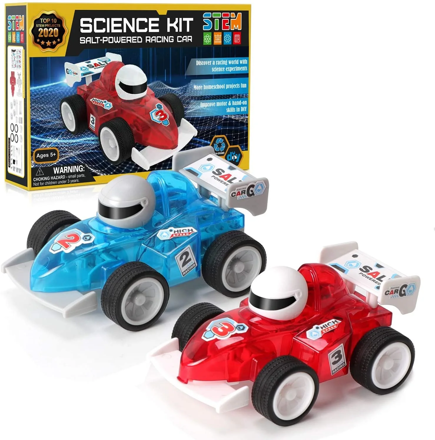 Science Kit Stem Toys Salt Water Powered Racing Car Educational Experiments DIY Activities Learning toys