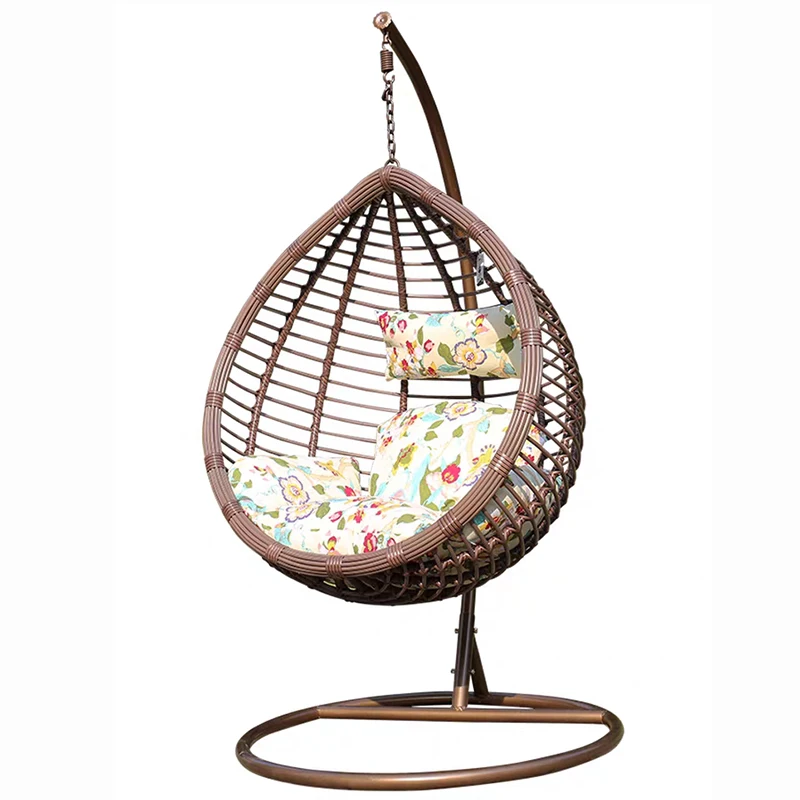 Swing chair Indoor Modern Wicker Hammock Patio Double Egg hanging  swing chair with cushion and stand