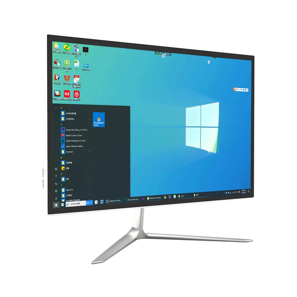 Full Set Desktop Computer Aio 24inch Core I5 I7 8g Ram 256gb Ssd All-in-one Pc Personal Barebone Gaming Computers All In One