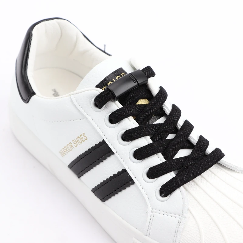 New Quick Metal lock Magnetic Shoe Laces Flat Elastic Lazy Shoelace Sneakers Shoes No Tie Shoelaces