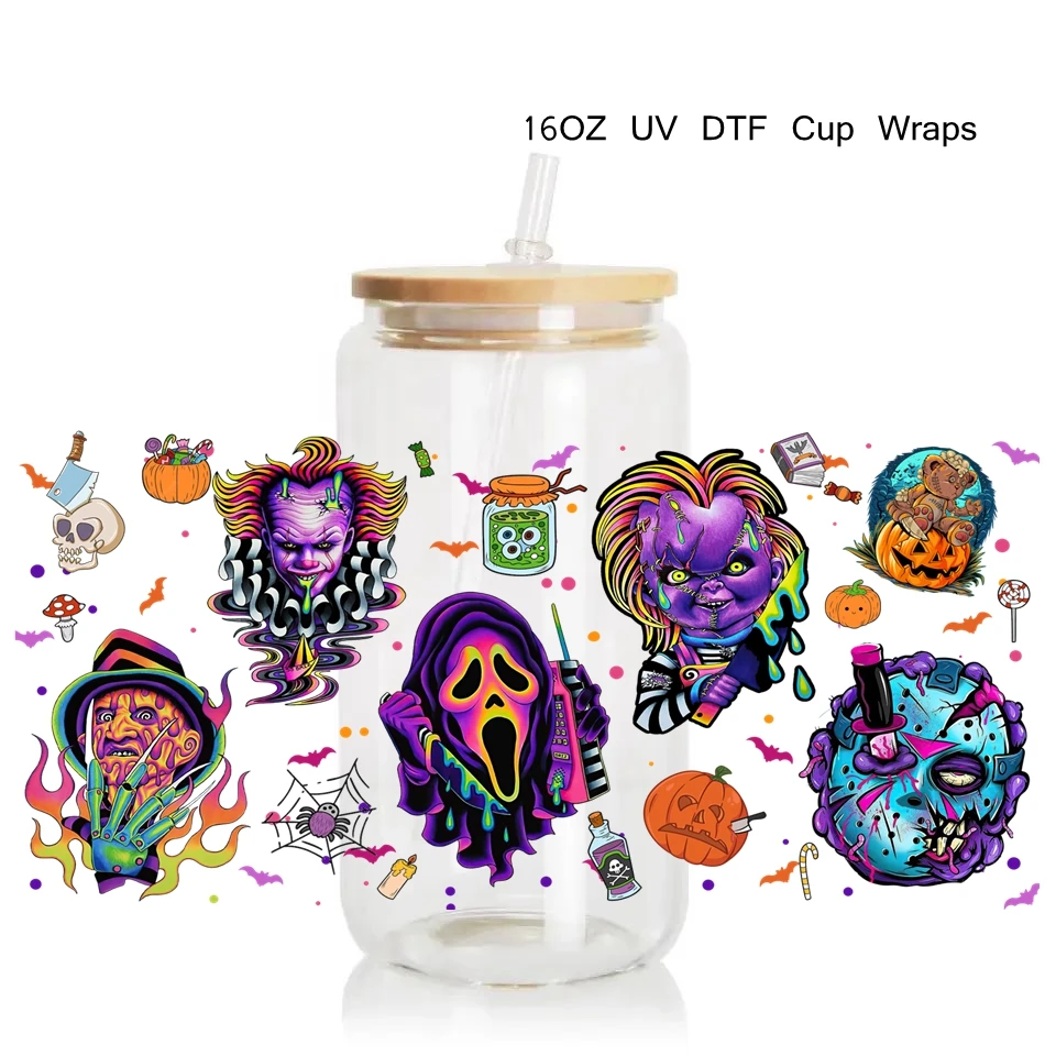 Princess 16oz UV DTF Cup Wrap Transfers Princess Transfer Paper & Film For Tumbler Libbey Glass Can Cold Transfer