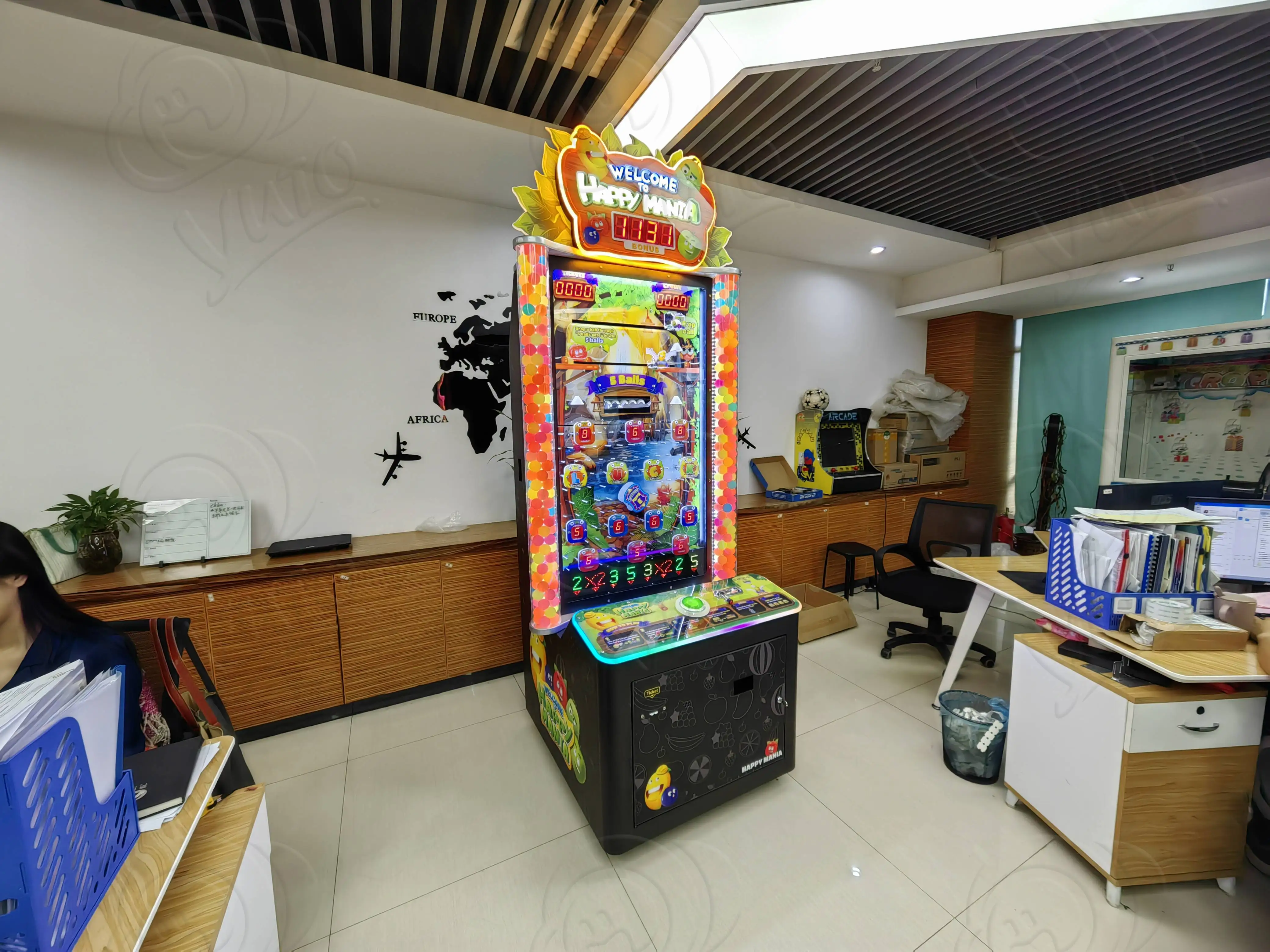 Most popular Happy Mania Redemption Video Game Machine Made In China|Best Price Ticket Redemption Games For Sale