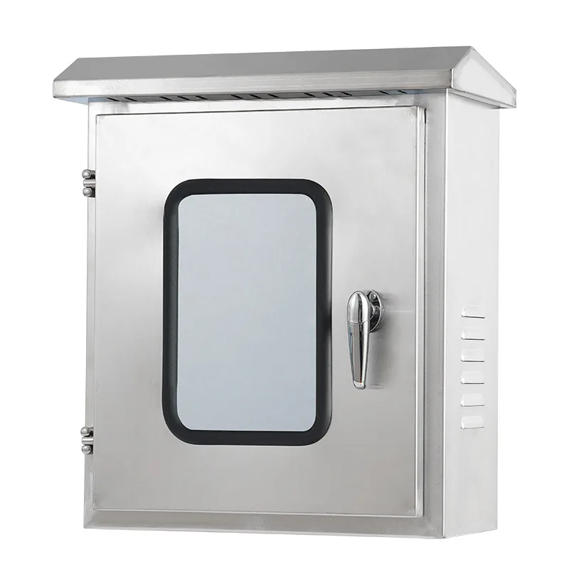 Customized Outdoor Stainless Steel Distribution Box Rainproof Windowed Insulated Electric Control Cabinet