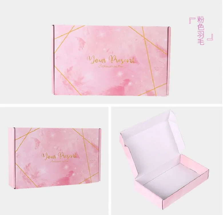 High-end custom logo clothing swimwear swimwear pants shoes packaging box gift box with ribbon and satin hair extension products