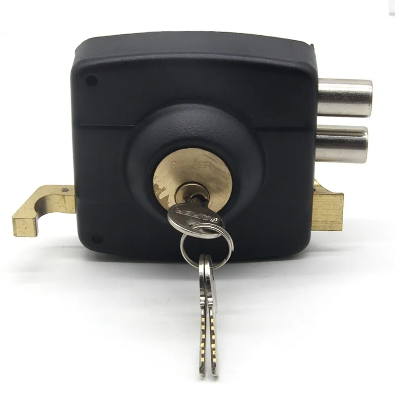 
Chile peru travez model cerradura de soberponer brass black painted chapa door rim lock 