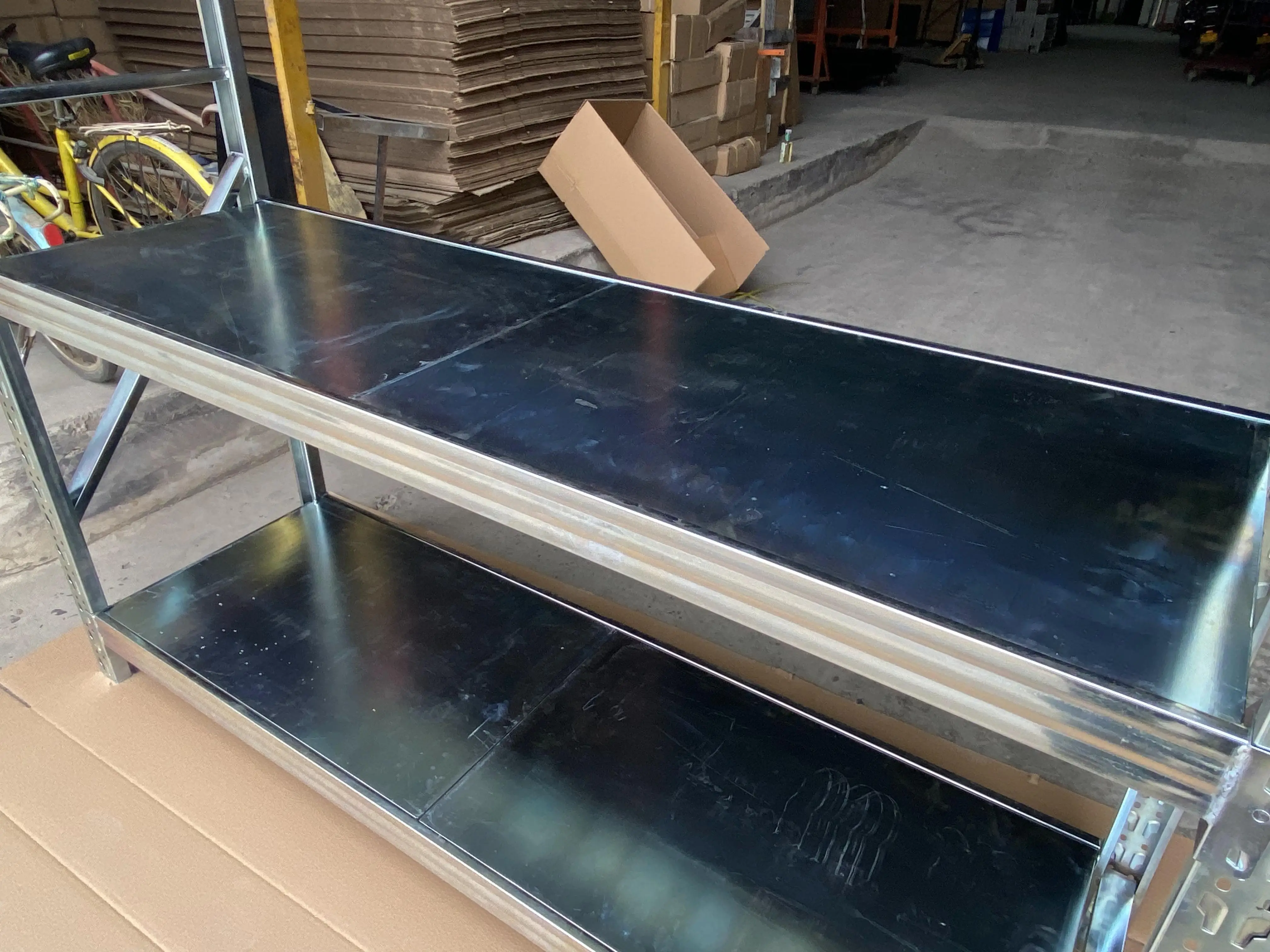 Manufacturer in Morgie metal Racks with visibility space multiple shelving flexible storage solutions for warehouse galvanized