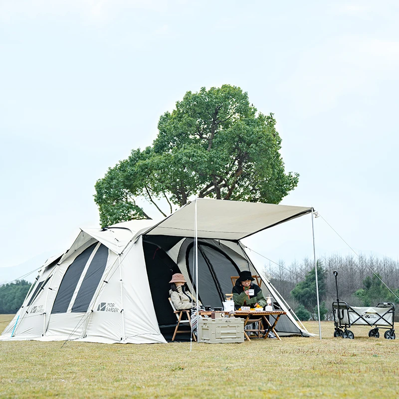 Mobi Garden outdoor camping rainproof sun protection UPF 50+ large space Holiday Stars tunnel tent for 4-8 person