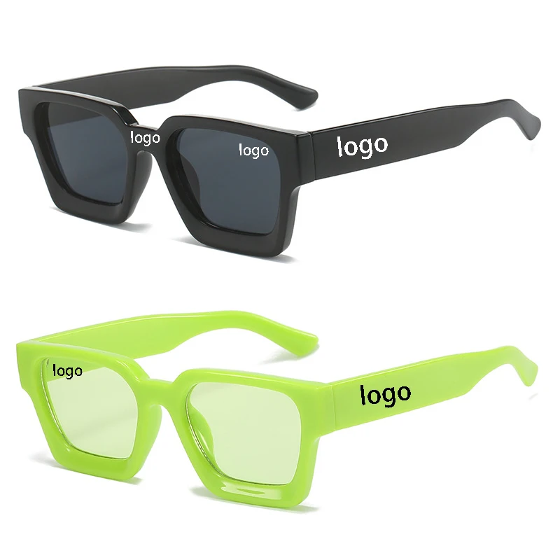 2023 Hot 28 Colors designer custom square sunglasses logo women classic retro shades sun glasses men wholesale lentes de sol