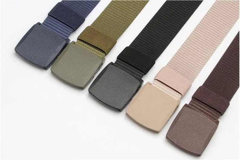 Ремень нейлоновый детский с пластиковой пряжкой, повседневный тактический пояс для мальчиков, защита от аллергии, для студентов