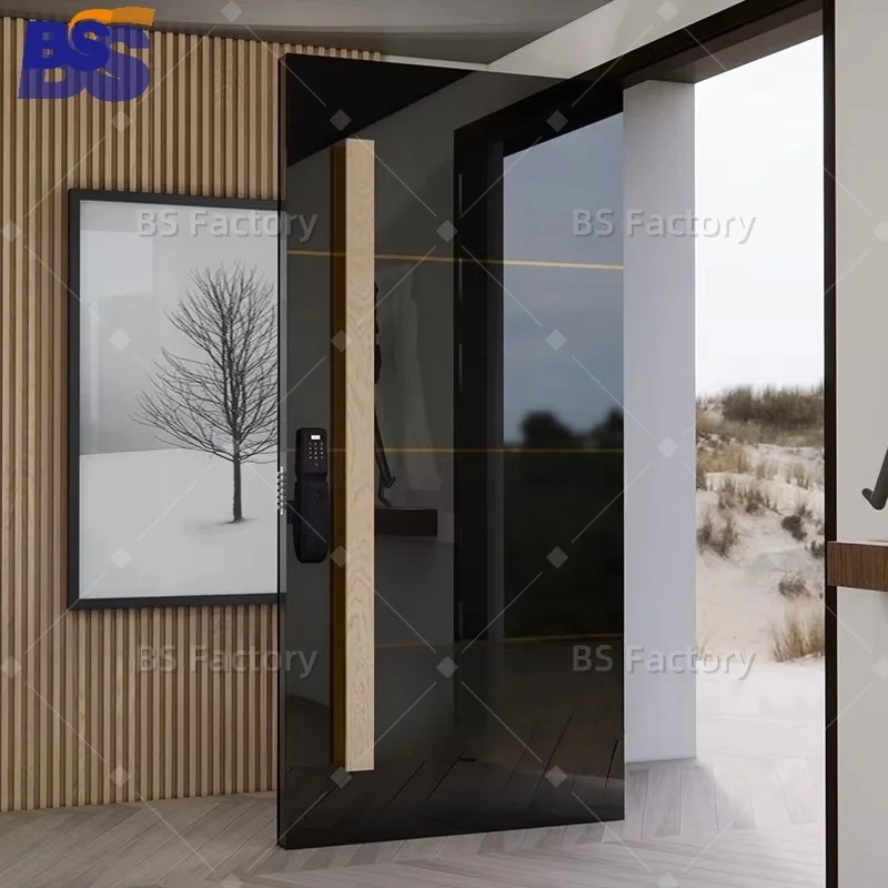 Nigeria Exterior External Scanner Camera Metal Residential Main Doors Locks Steel Door Security Slide