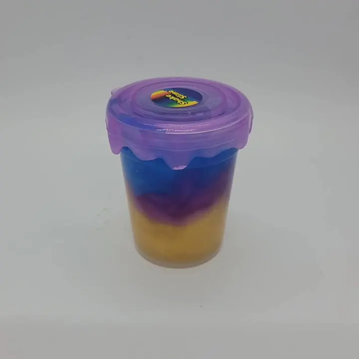 Hot sale round cup foam slime scented crystal mud slime glue 7*6cm colorful slime for kids gift