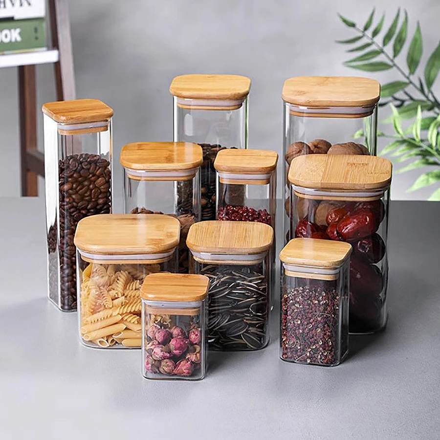 300ml 50ml 2000ml 1000ml 500ml 750ml glass containers for food storage
