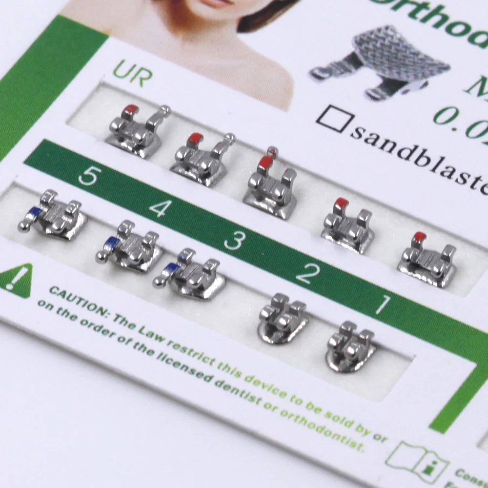 200 X  orthodontic  DENTAL MINI roth metal mesh base  braces bracket 022 345 hooks