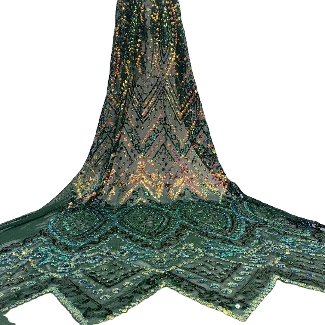 
 /Одежда, платье, рубашка/Танцевальная ткань, вышивка, блестящая африканская ткань, свадебные блестки, двухцветная тканая Тюлевая ткань, Oem простая  