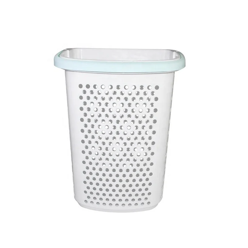45L Basket Collection Mobile Laundry Hamper Flexible Handle Ventilated with Wheels