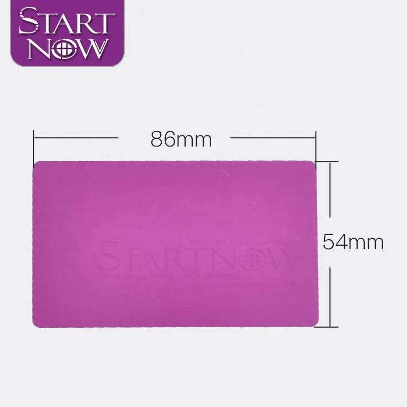 
100pcs/lot Multicolor Business Card Smooth Blank Name Cards Aluminium Alloy Metal Sheet Debugging Laser Engraved Marking Machine 