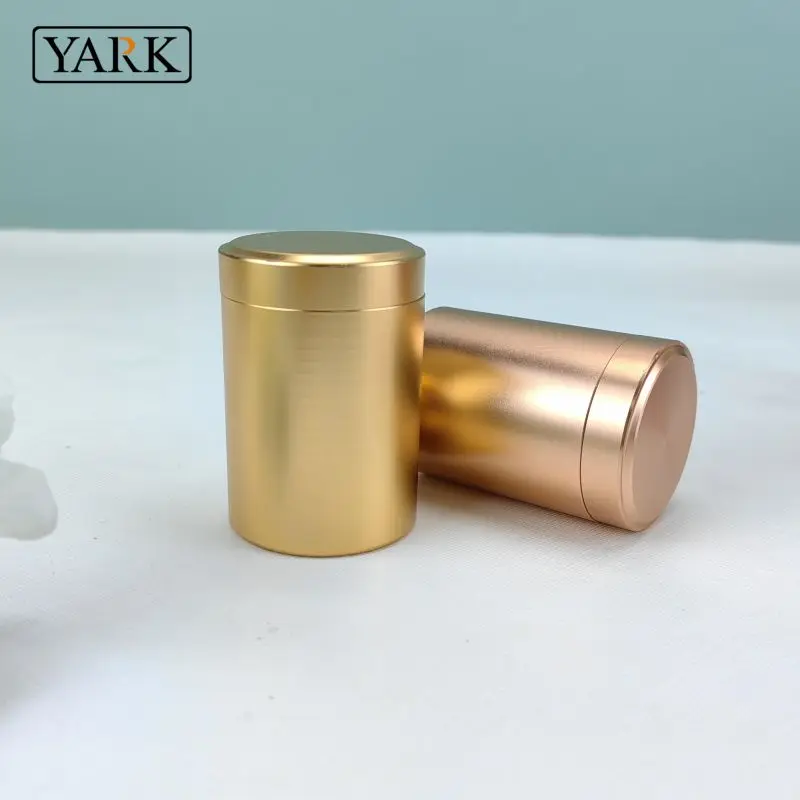 Custom Metal Aluminum Sealed Cans Mini Tea Can Leaf Tea Cylinder Tea Tin Canisters Coffee Can
