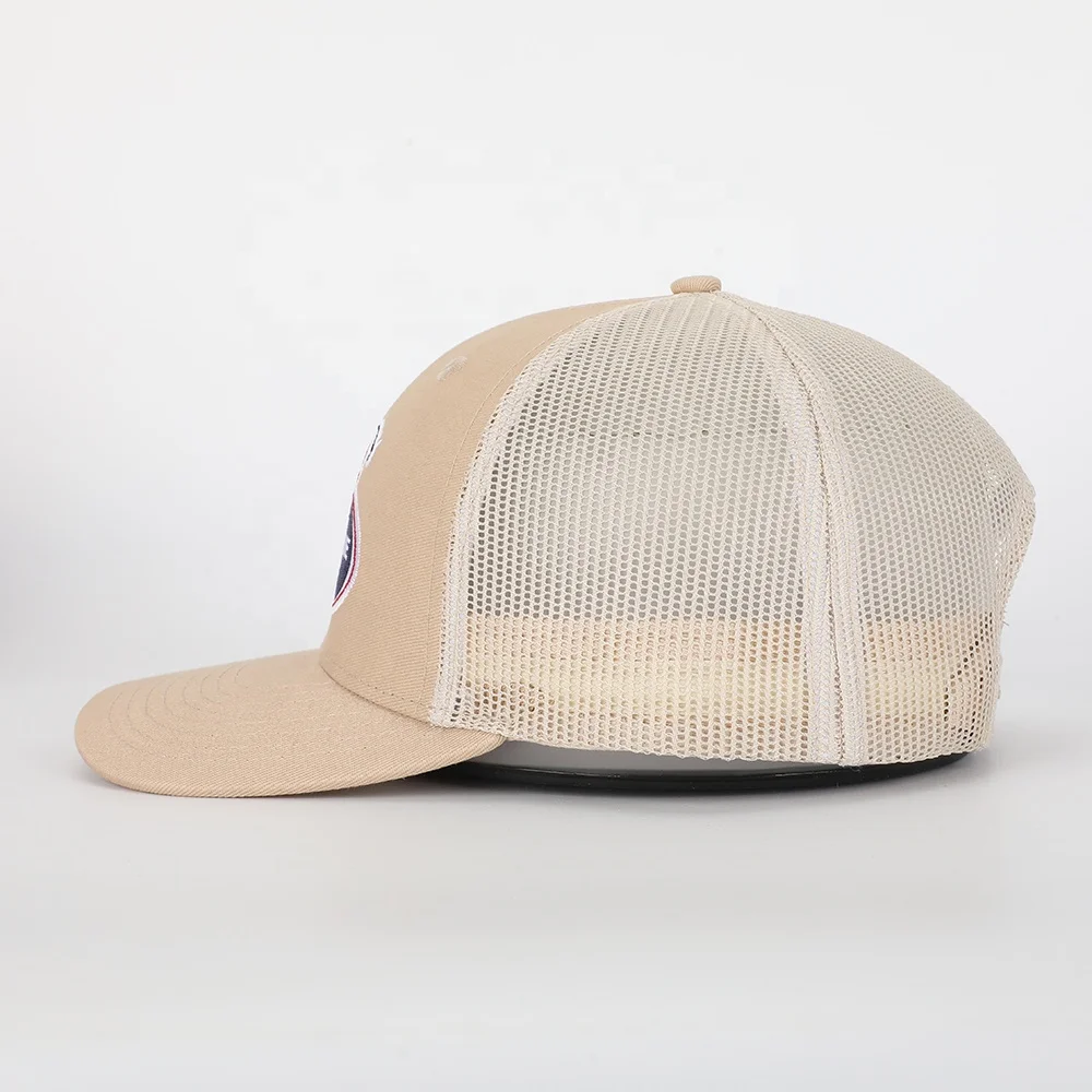 Wholesale Custom Embroidery Logo Mesh Gorras BSCI High Quality 6 Panel Trucker Cap Sports Mens Camel 100% Cotton Classics Hat
