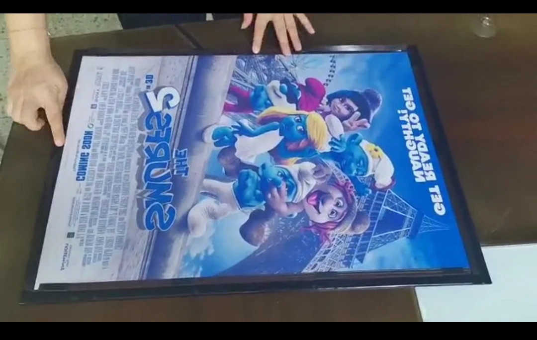 Customized Indoor Advertising Led Movie Posters Light Box Magnetic Aluminum Frame Slim Led Light Box