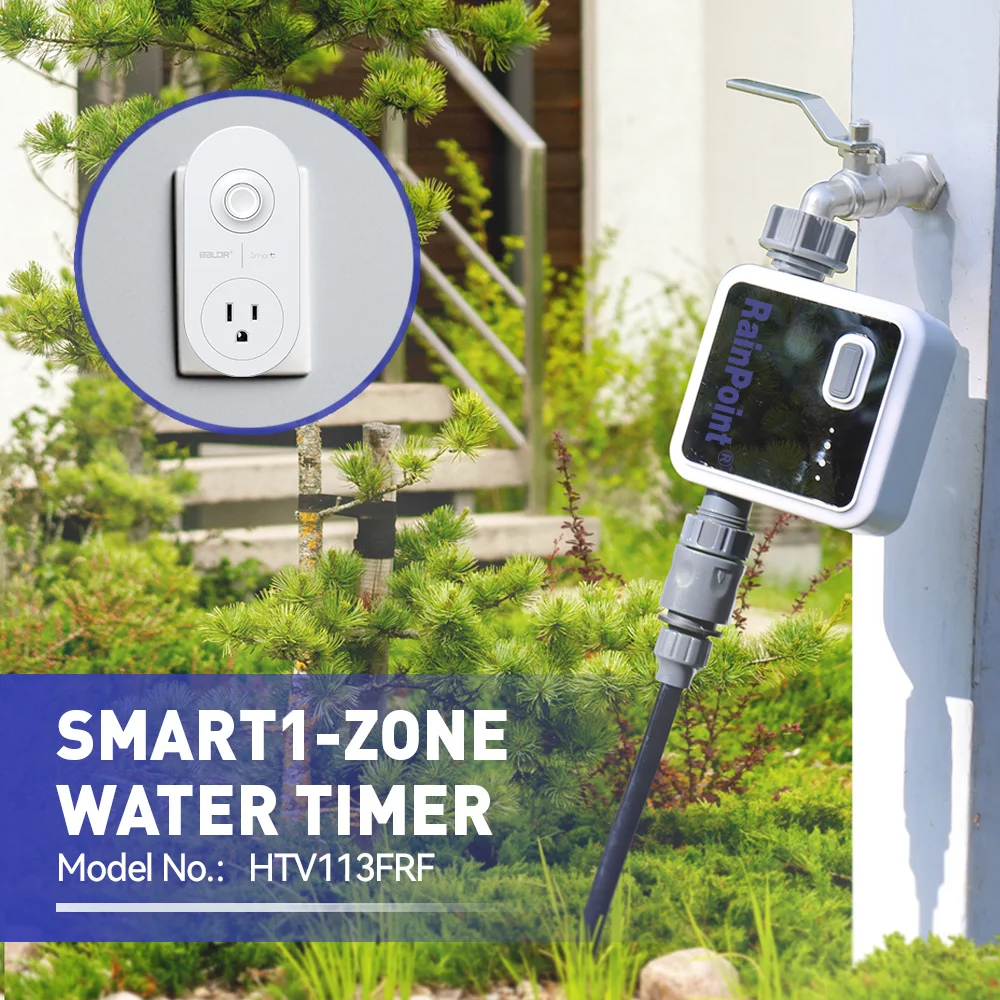 WI-FI Controlled 1-zone Tap Timer with socket gateway for outdoor home irrigation