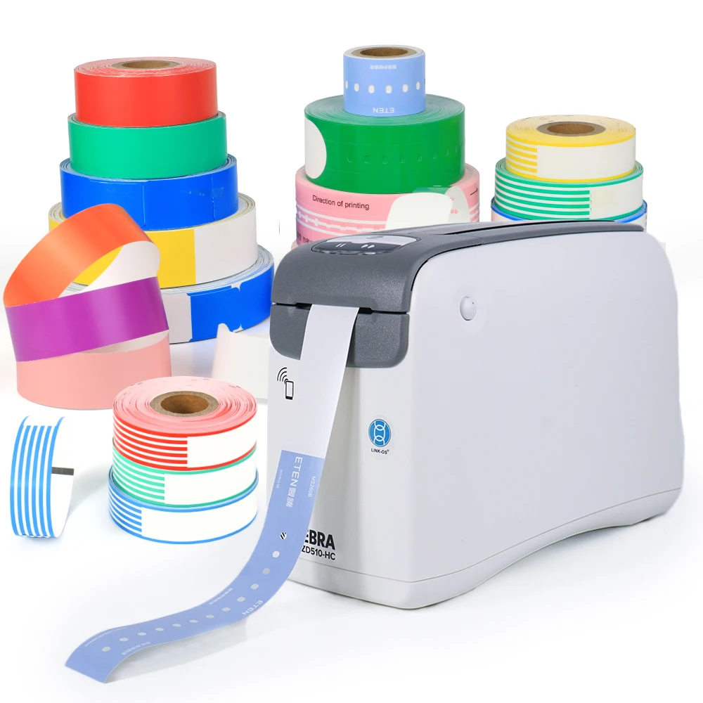 Wholesale Directly Manufacture Blank Thermal Disposable Wristband Printed By Thermal Printer On Rolls Event Bracelet