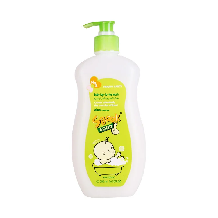 500ML Baby shower gel  top to toe  natural  baby body big capacity with pump