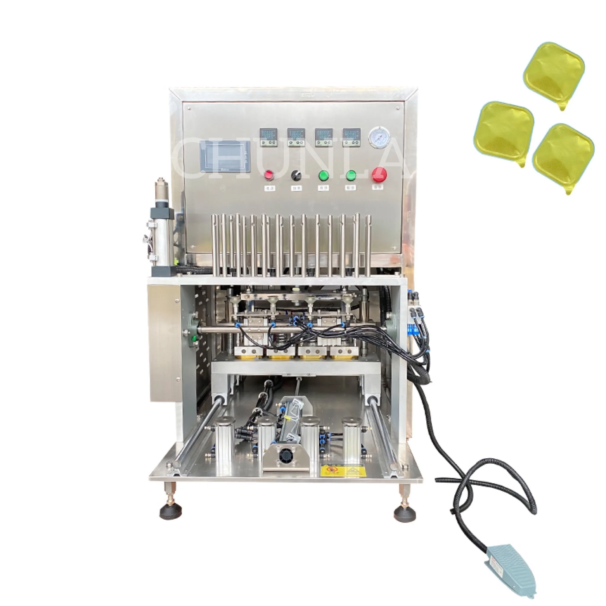 semi automatic Disposable plastic tray sealing machine Aluminum box packaging machine