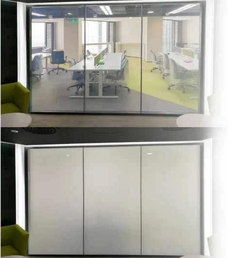 8mm Dimmable smart PDLC film window film glass for door Transparent to Frosted Smart Glass Magic Privacy Switchable Glass