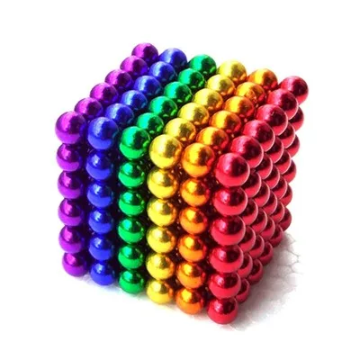 Hot Sell Rainbow Multicolor Magic Puzzle 5mm 216 Magnets Fidget Educational Toy Cube Magnetic Ball Building Block