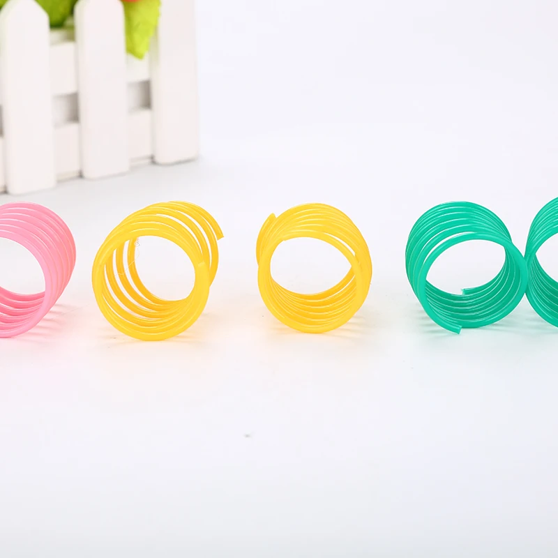 zss299 Durable Cat Colorful Plastic Spring Toys Pet Grinding Claws Toys