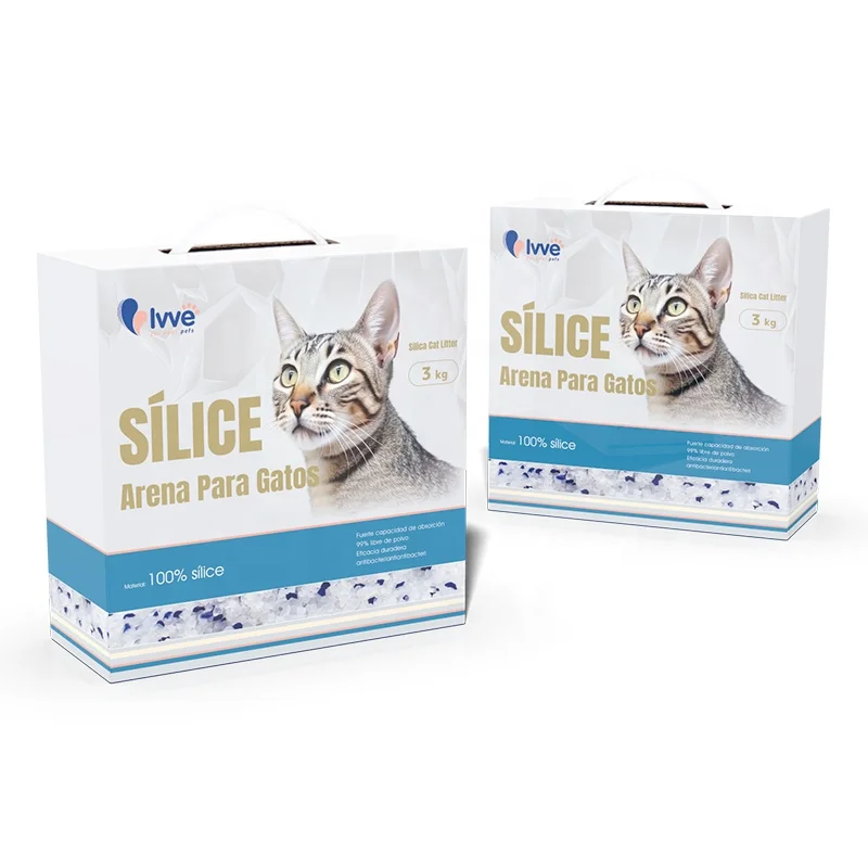 OEM Wholesale Cat Litter Sand Easy Clean Silicone Crystal Biodegradable Silica Gel Cat Litter