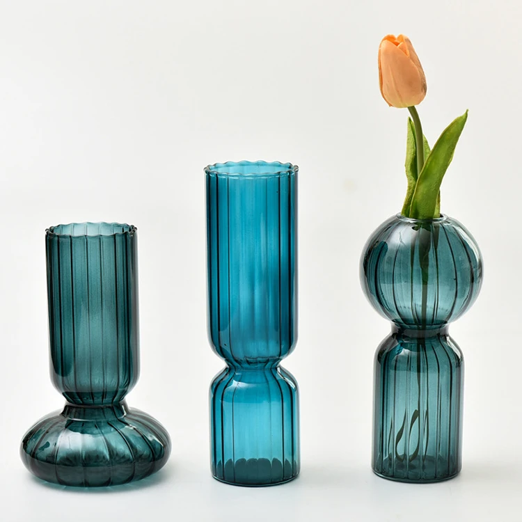 Wholesale Modern Styles Light Vases Living Room Decoration Flower Table Luxury Vases For Home Glass Vase