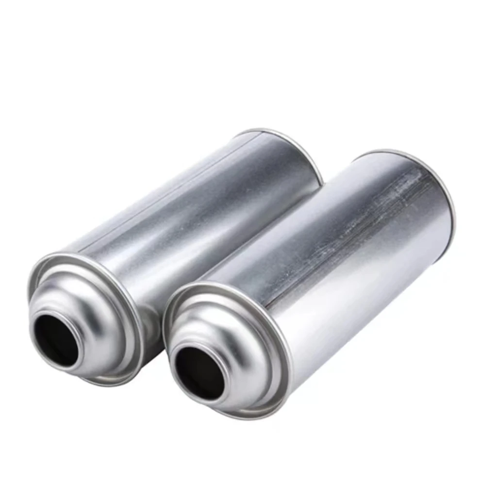 CMYK Printing Necked in Type Empty Metal Tin Aerosol Cans for Sale Christmas Celebration Snow Spray Cans