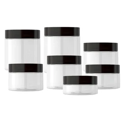 Фабрика 2 унции 3 унции 4 унции 6 унций 8 унций 50 г 80 г 100 г еда мед печенья прозрачная пластиковая банка для домашних животных для специй пластиковая Косметическая банка для крема с крышкой