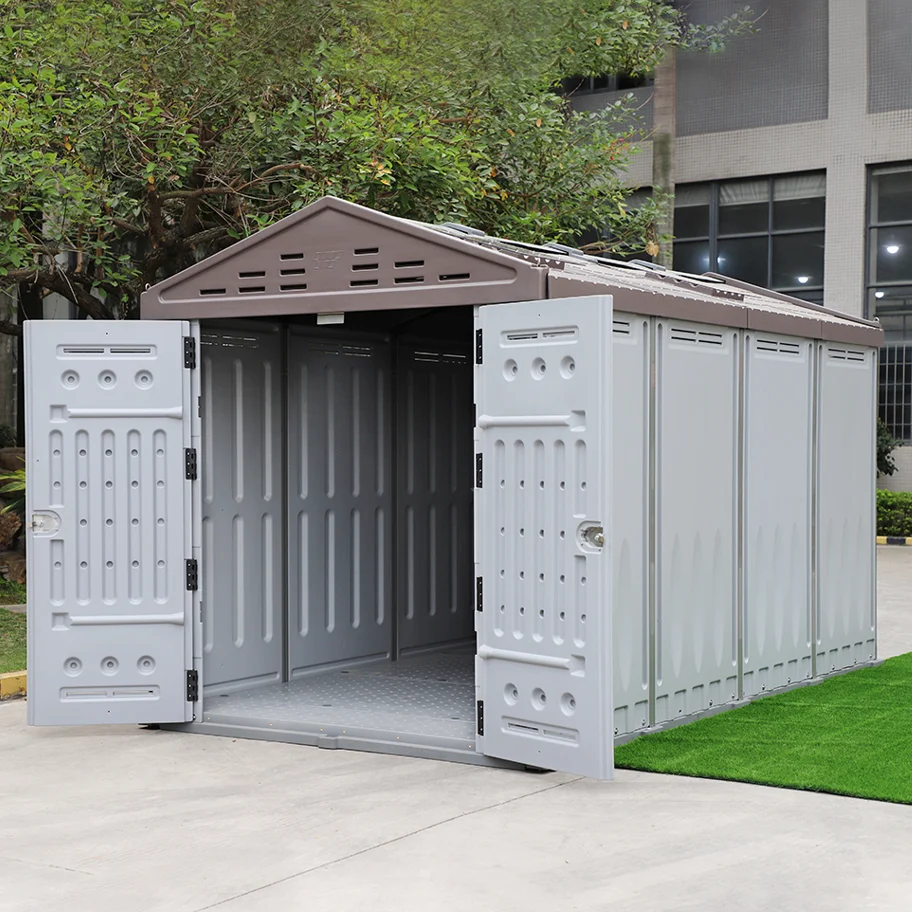 New Prefabricated Garden Storage Shed Outdoor Plastic Shed Large Warehouse Garage House