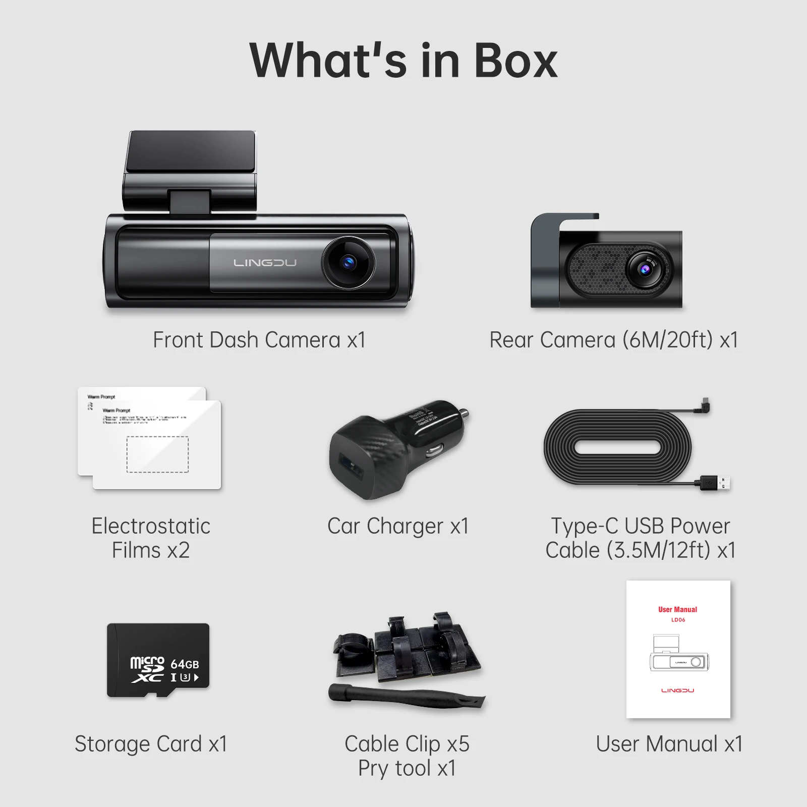 LINGDU LD06 Voice Control Super Capacitor Car Camera,GPS 5Gwifi Bluetooth Dash Camera,5K Dashcam with SONY Sensor